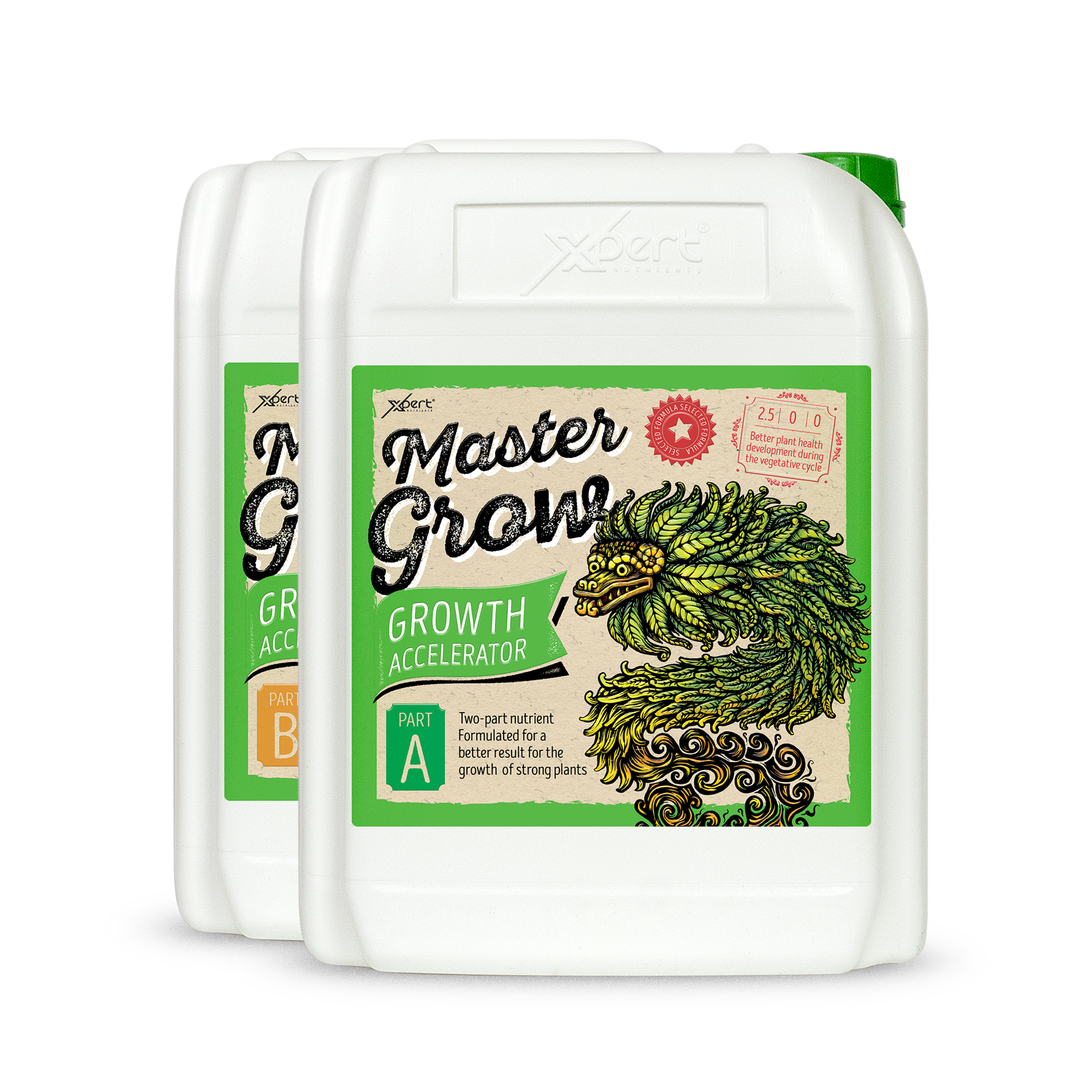 Grow-A+B-10L Master Grow А+В е основен тор за растеж, селектиран с цел да осигурява перфектното съотношение на хранителни вещества